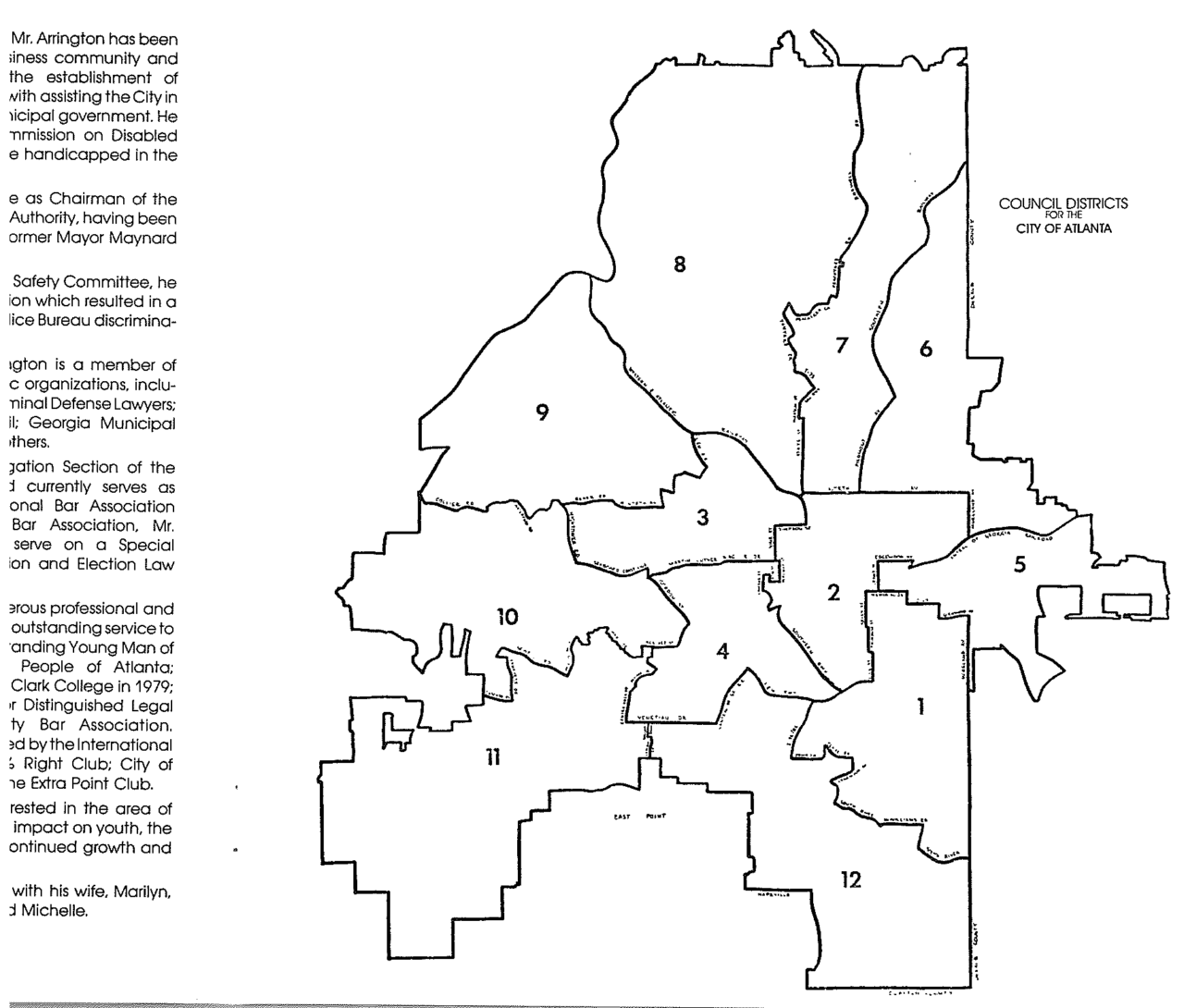 1983 City Council Booklet Map Of Atlanta – Bo Legs ATL